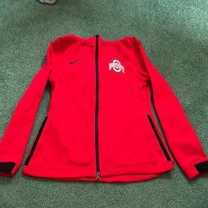 Nike Dri-Fit women’s red Ohio State zip-up sweatshirt size medium